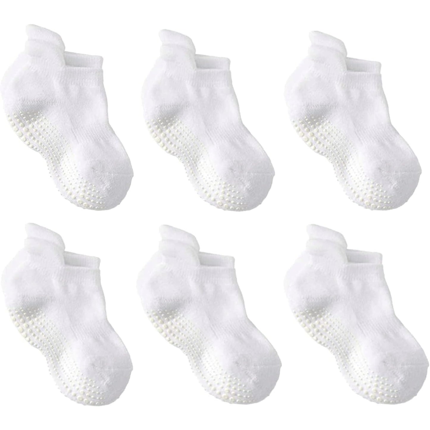 LA ACTIVE Non Slip Grip Ankle Boys and Girls Socks with Non Skid for Babies Toddlers and Kids Back to School