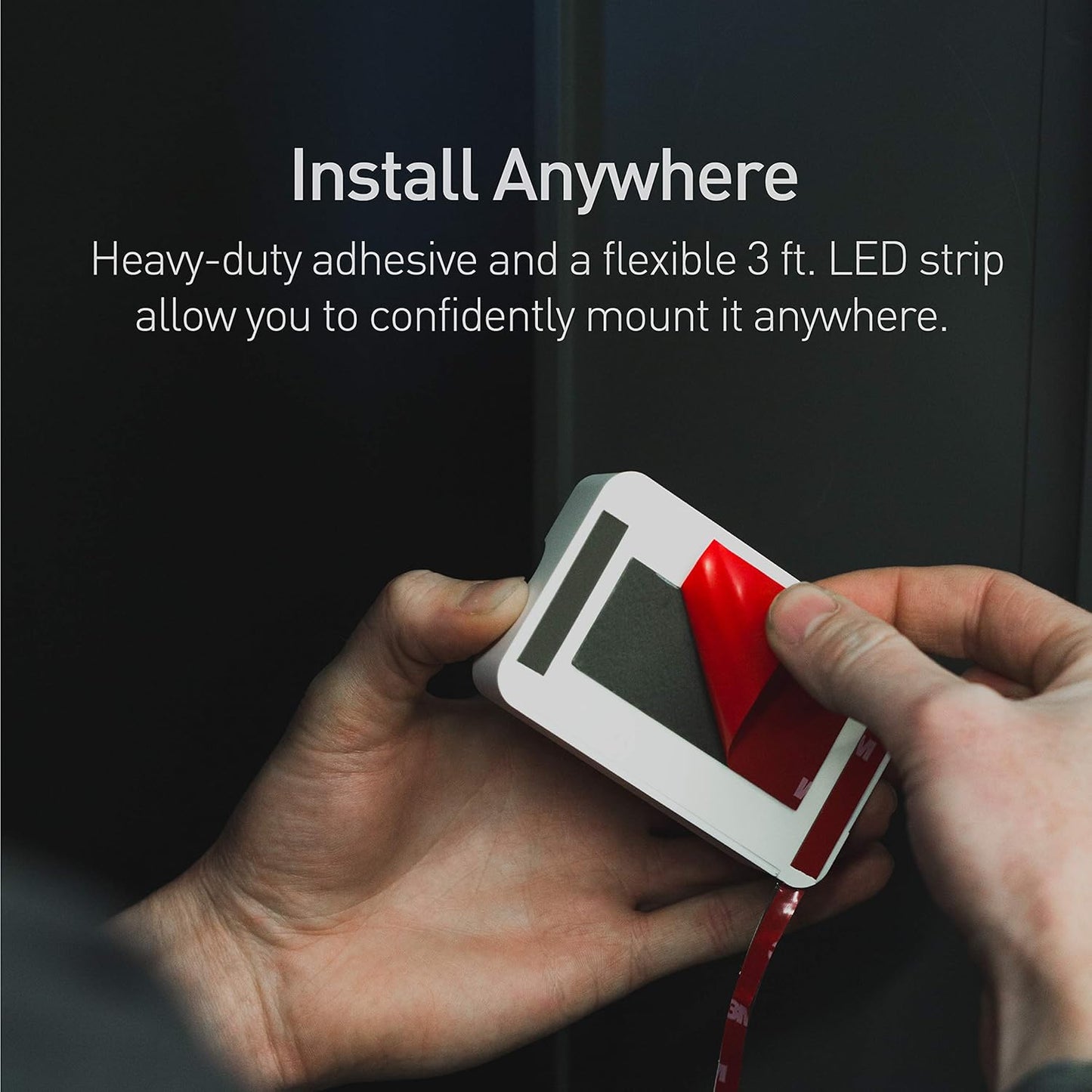 Luminoodle Under Cabinet Lighting – LED Light Strip for Kitchen Shelves & Cabinets, Daylight White (5000K)