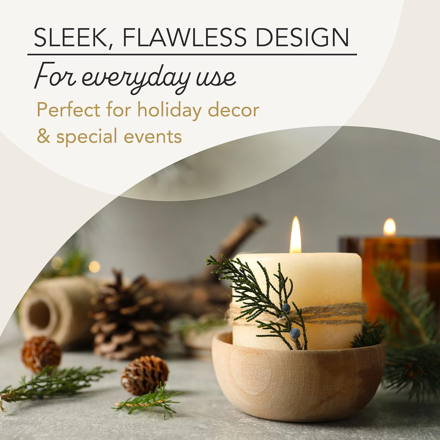 Melt Candle Pillar Candles, 3-Pack, Unscented for Home, Church, Weddings, 3" x 3", Ivory