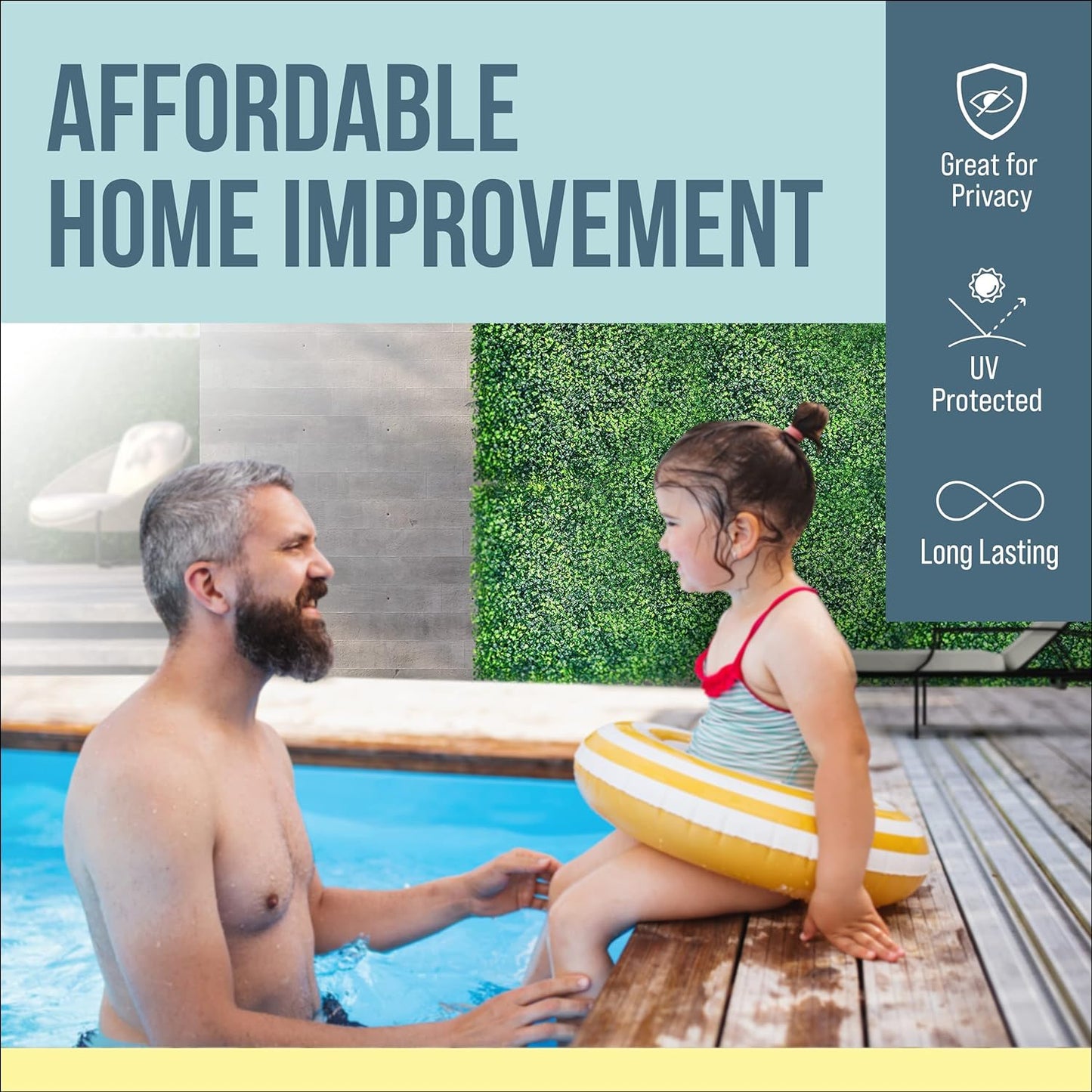 CREATIVE SPACE Grass Wall - 12 Panels, Faux Boxwood Backdrop for Events