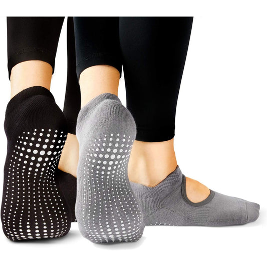 Non Slip Yoga Grip Socks - Barre Ballet Pilates Athletic Socks for Men and Women
