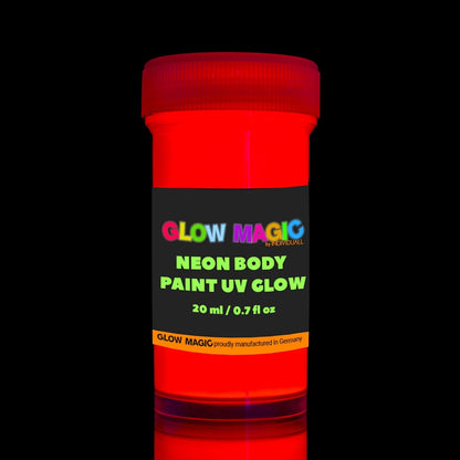 Neon Nights Glow In The Dark Body Paint, 8-Pack, Black Light Paints for Body & Face, Party Supplies for Adults & Kids