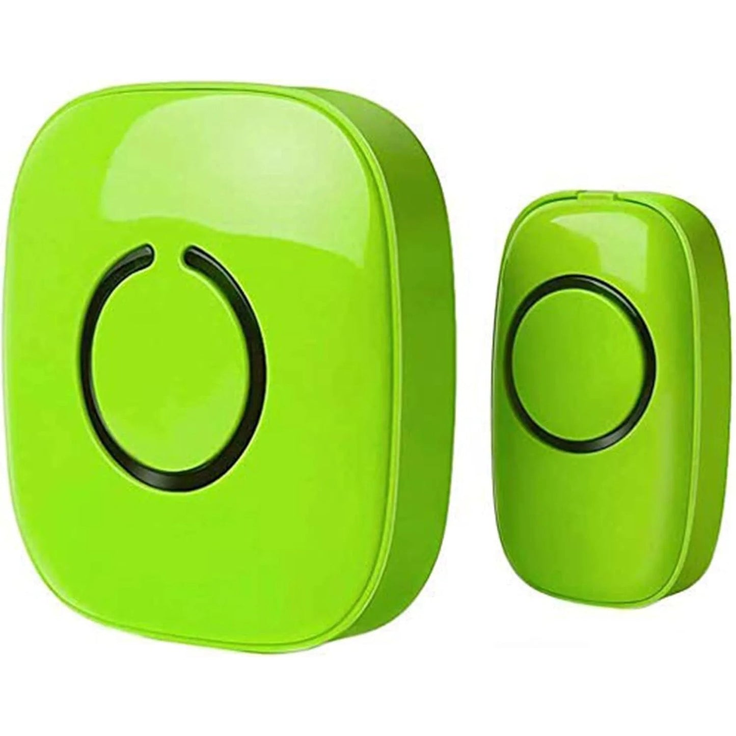 Wireless Doorbells - 1 Ringer & 1 Receiver, Battery Operated, LED Flash, Easy to Use, Green
