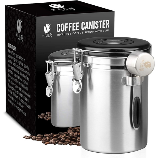 Bean Envy Coffee Canister – 22.5oz Storage Container with Stainless Steel Scoop