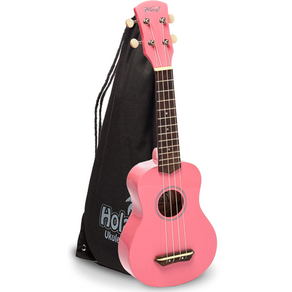 Hola! Music Ukulele for Adults & Kids - 53cm HM-21BU Soprano Ukulele for Kids with Carry Case, Strap and Picks - Blue/Pink