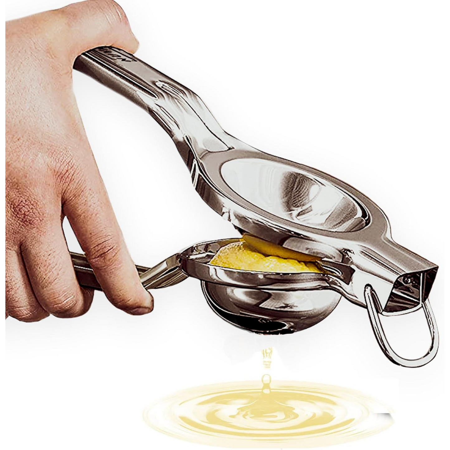 Nuvantee Zitronenpresse – Große manuelle Zitruspresse aus Edelstahl für Limettensaft und Orangensaft 