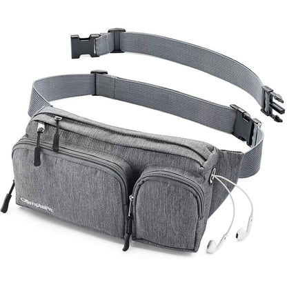 Fanny Pack for Women & Men – Cute Waist Bag for Hiking, Travel & Running, 6 Pockets, Headphone Hole, Water-Resistant