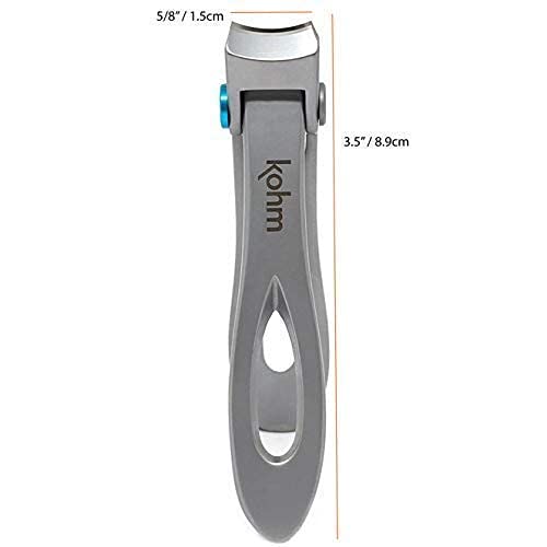 Heavy Duty Nail Clippers for Thick Nails, Professional Fingernail & Toenail Clippers for Men, Women & Seniors, Silver