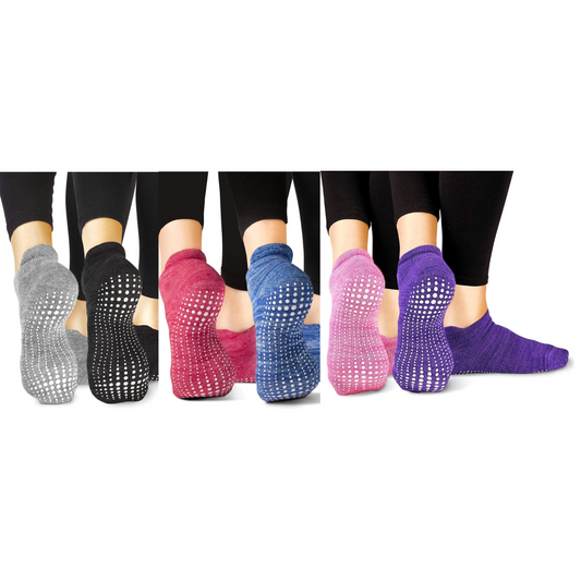 Non-Slip Yoga Grip Socks – Barre, Ballet, Pilates Athletic Socks for Men & Women, S/M