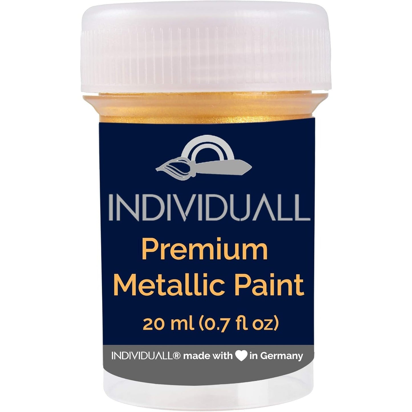 Metallic Acrylic Paint Set - 8-Pack (20mL) for Canvas, Wood & Walls