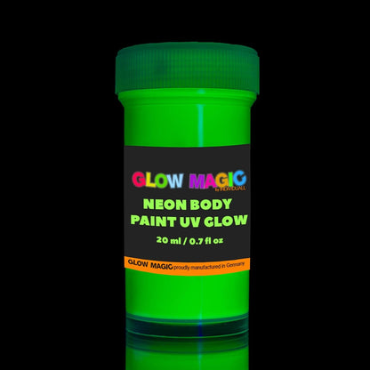 Neon Nights Glow In The Dark Body Paint, 8-Pack, Black Light Paints for Body & Face, Party Supplies for Adults & Kids
