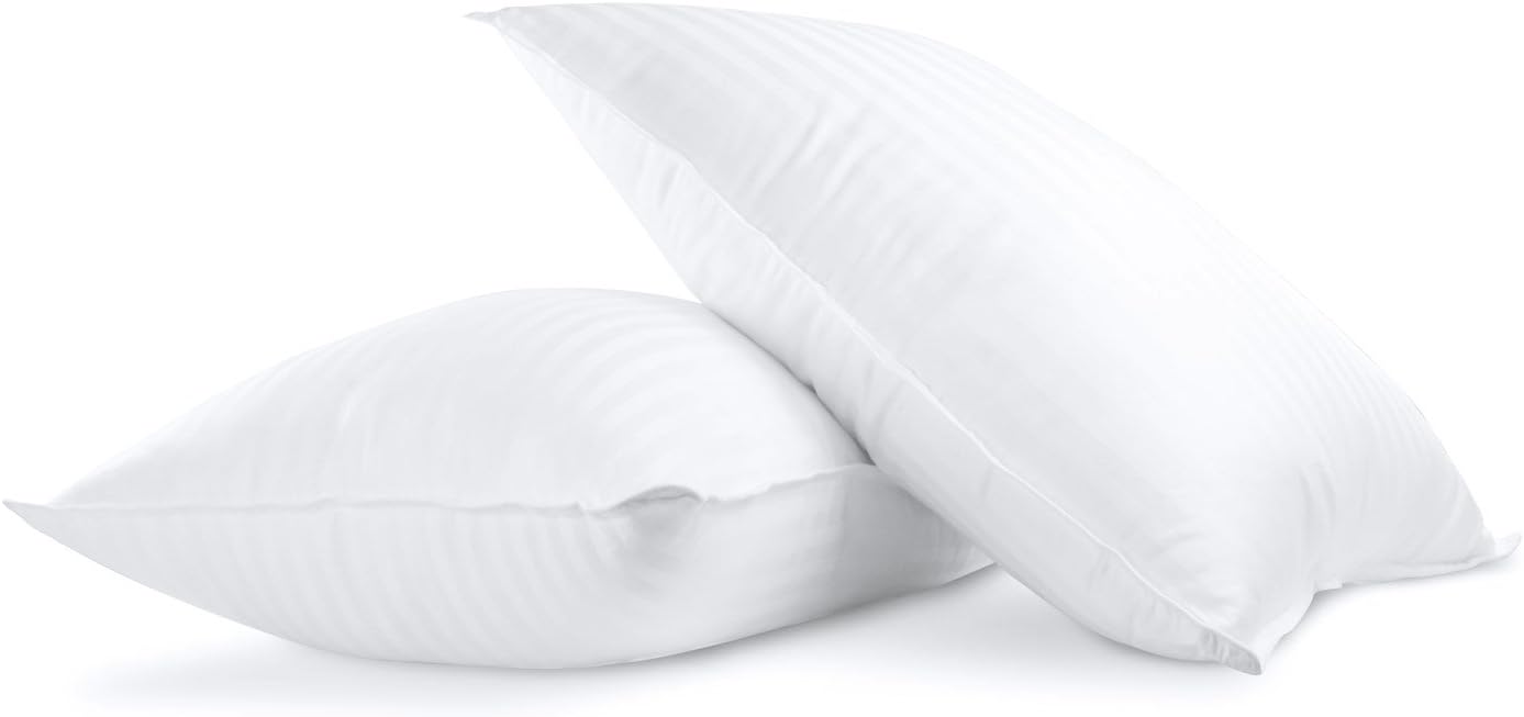 Sleep Restoration Gel Pillow - (2 Pack King) Best Hotel Quality Comfortable and Plush Cooling Gel Fiber Filled Pillow