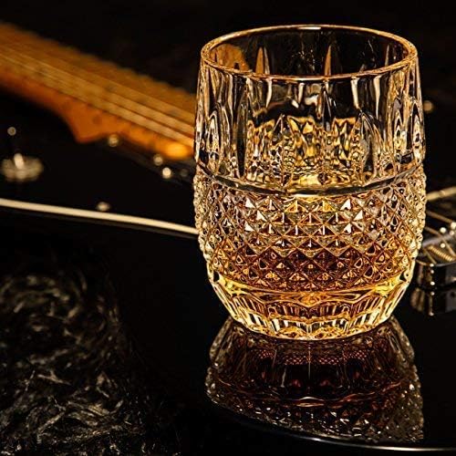 Unique Whiskey Glasses Set - 2 Crystal Rocks Tumblers, 10oz for Bourbon, Scotch, Liquor