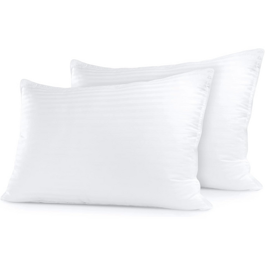 Sleep Restoration Gel Pillow - (2 Pack King) Best Hotel Quality Comfortable and Plush Cooling Gel Fiber Filled Pillow