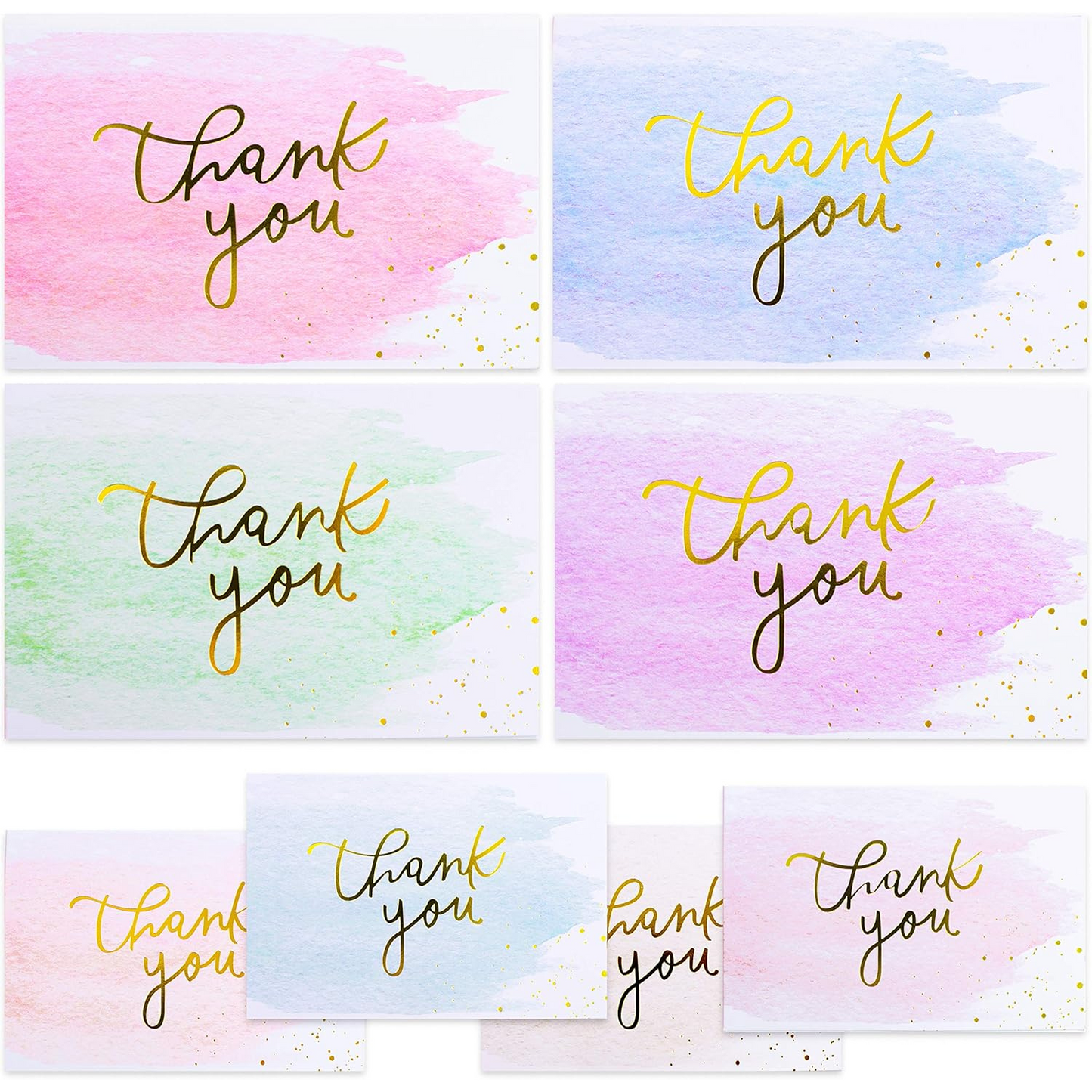 Thank You Cards Watercolour 48 Pack