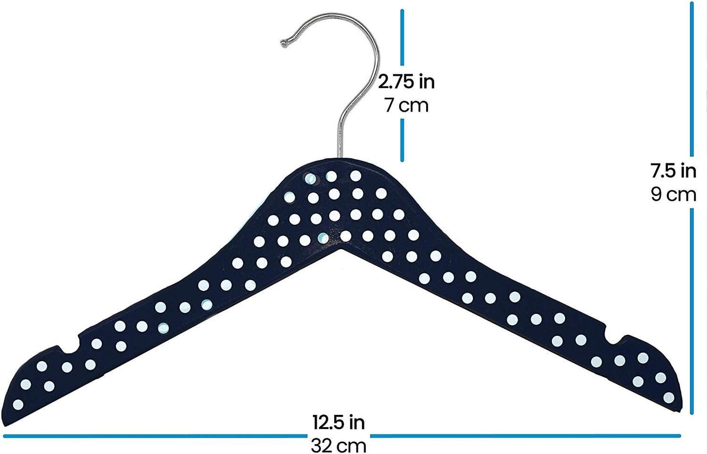 ZOBER Children's Wooden Hangers - 10 Pack, Cute Design with Notches & 360° Hook for Nursery & Toddlers