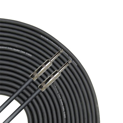Audio-Lautsprecherkabel 1/4" auf 1/4" – 12 AWG Professionelles Bass-/Gitarren-Lautsprecherkabel für Verstärker – Schwarz, 6 Fuß. 