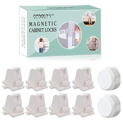 Eco Baby Magnetic Cabinet Locks – 12/20 Pack with 2/3 Keys, Easy Installation, No Tools Required