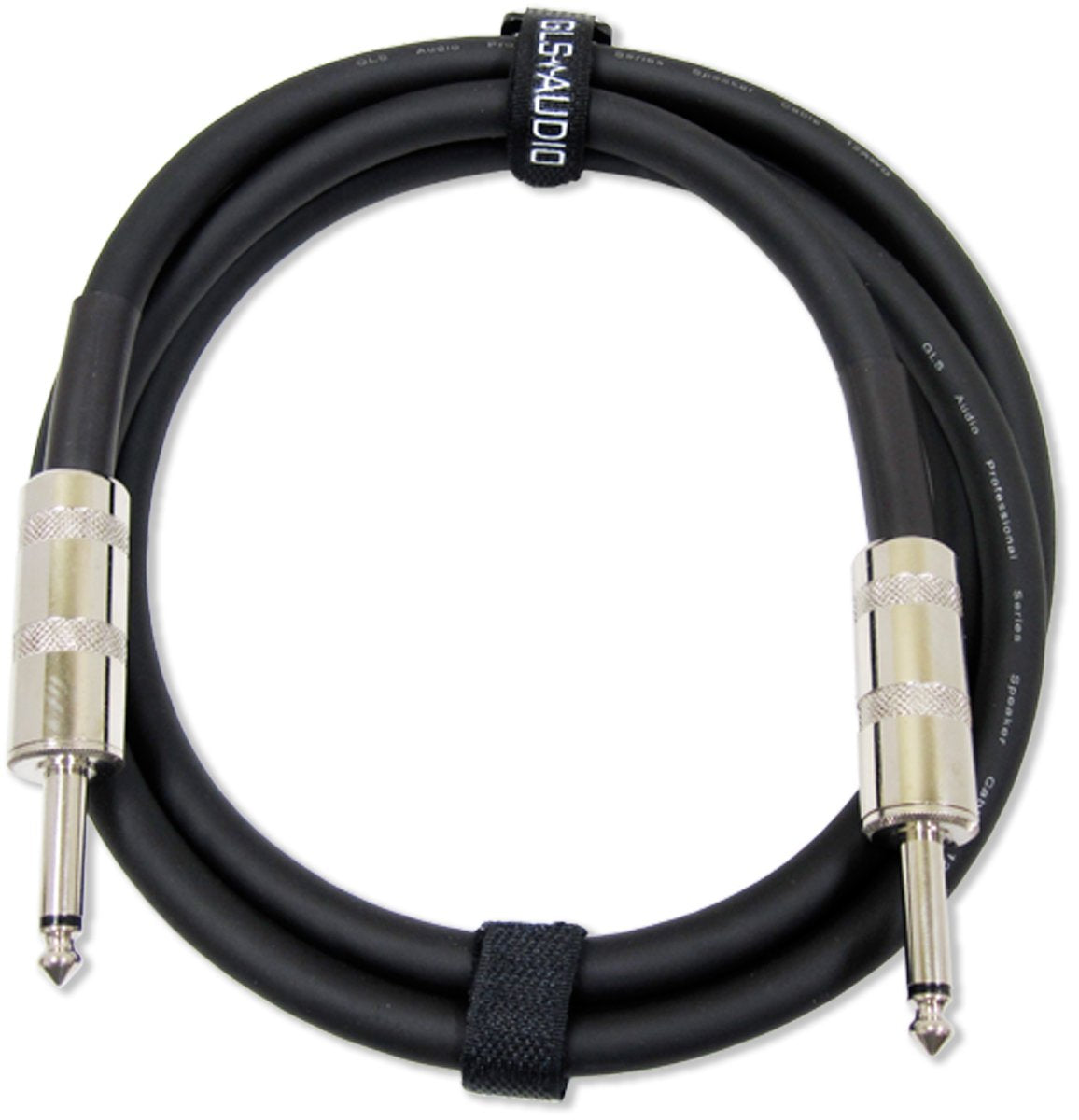 Audio-Lautsprecherkabel 1/4" auf 1/4" – 12 AWG Professionelles Bass-/Gitarren-Lautsprecherkabel für Verstärker – Schwarz, 6 Fuß. 