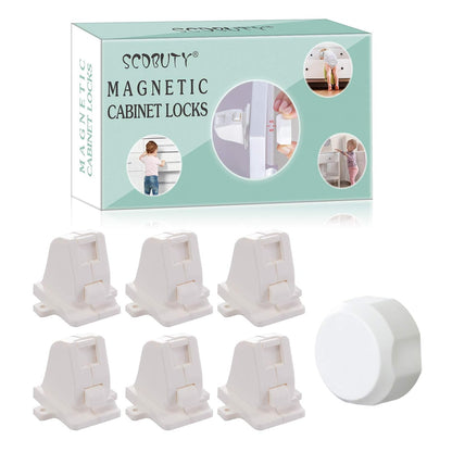 Eco Baby Magnetic Cabinet Locks – 12/20 Pack with 2/3 Keys, Easy Installation, No Tools Required