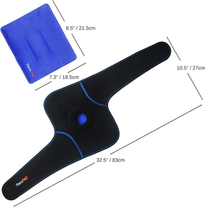 Knee Ice Pack Wrap - Reusable Hot/Cold Gel for Pain, Swelling, Meniscus Tear, Surgery Relief - For Athletes, Elderly & Pregnancy