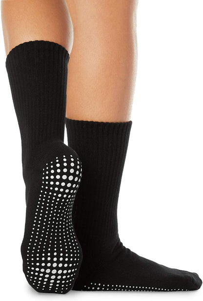 LA ACTIVE Non Slip Yoga Grip Socks - Barre Ballet Pilates Athletic Socks for Men and Women