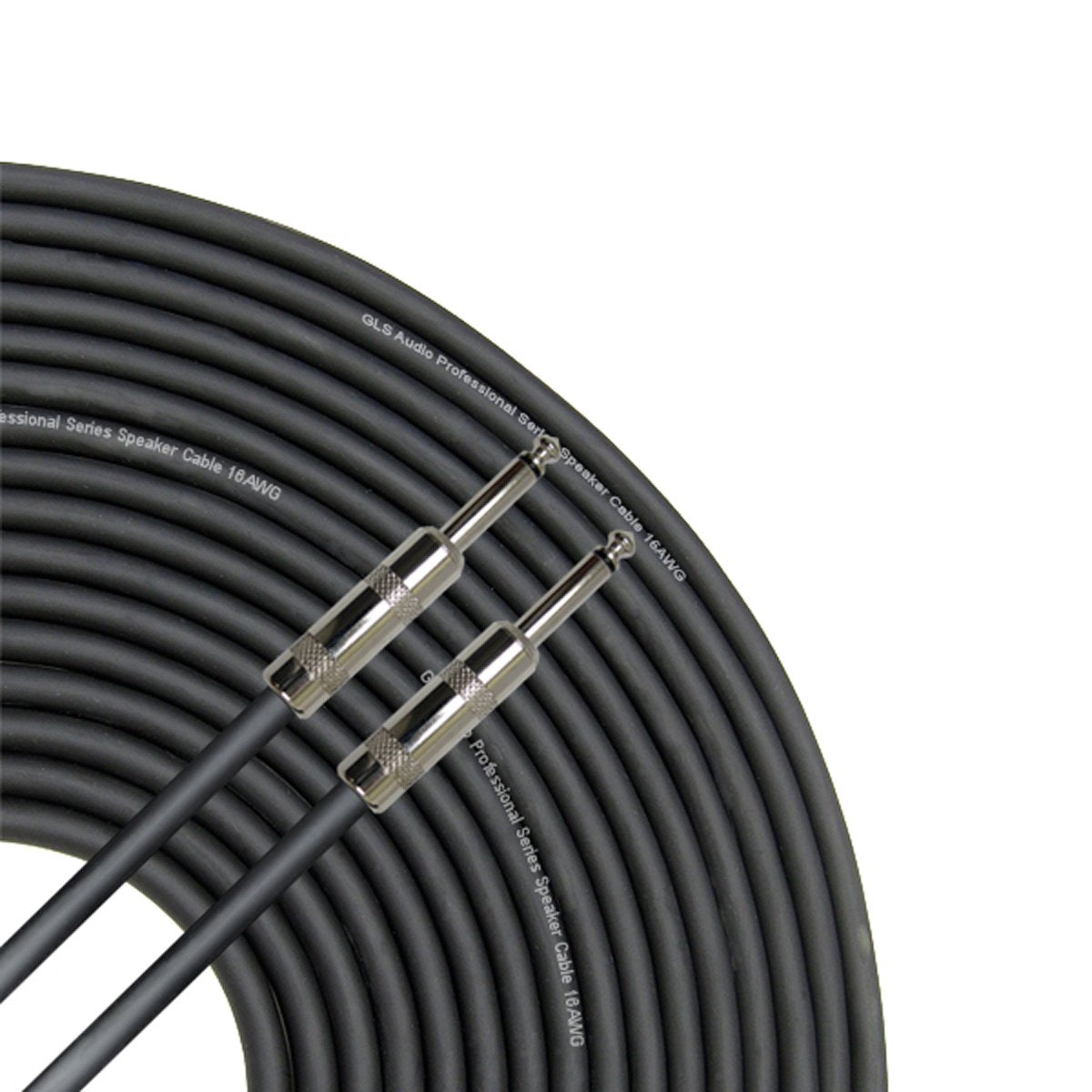 Audio-Lautsprecherkabel 1/4" auf 1/4" – 12 AWG Professionelles Bass-/Gitarren-Lautsprecherkabel für Verstärker – Schwarz, 6 Fuß. 