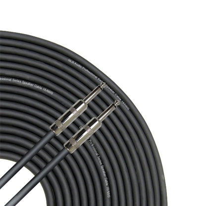 Audio-Lautsprecherkabel 1/4" auf 1/4" – 12 AWG Professionelles Bass-/Gitarren-Lautsprecherkabel für Verstärker – Schwarz, 6 Fuß. 