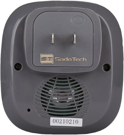 SadoTech Wireless Doorbell - 2 Ringers & 1 Receiver, LED Flash, Battery Operated, Gray