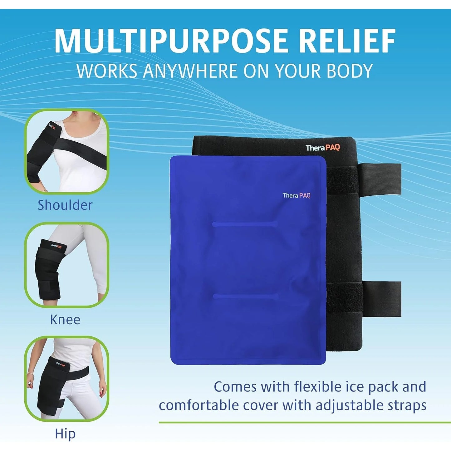 Reusable Gel Ice Pack - XL Hot & Cold Pain Relief (36 x 28 cm)