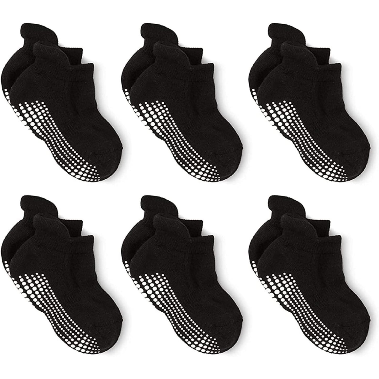 LA ACTIVE Non Slip Grip Ankle Boys and Girls Socks with Non Skid for Babies Toddlers and Kids Back to School