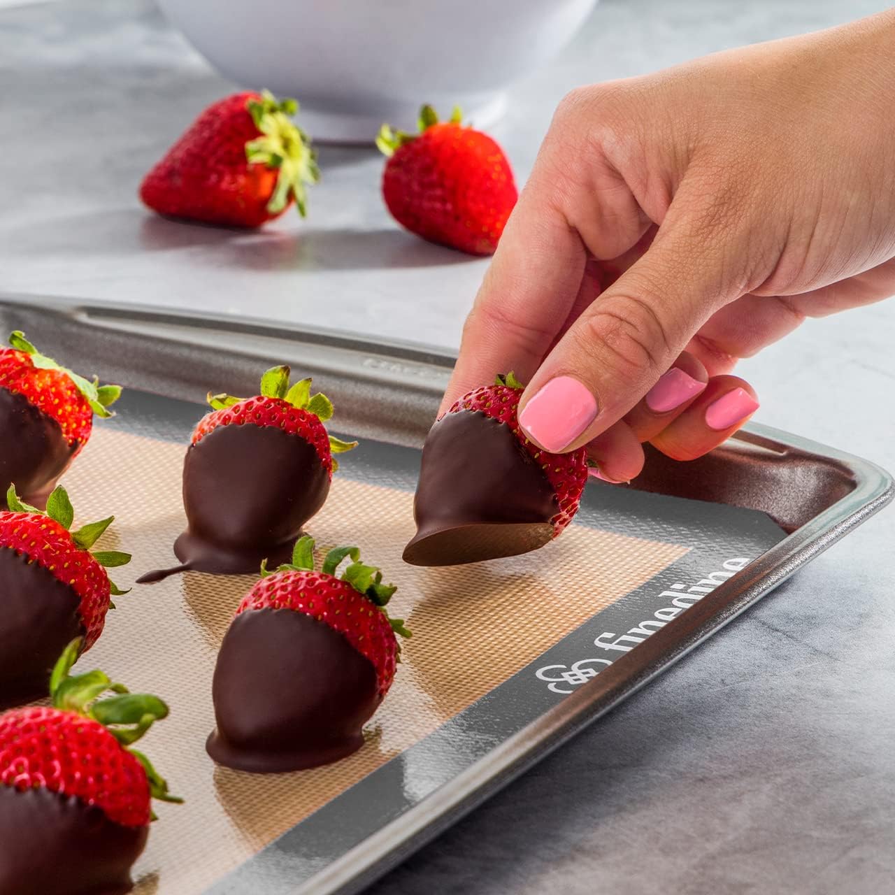 Fine Dine - Silikon-Backmatten-Set grau 