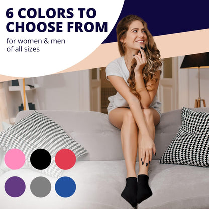 Non-Slip Yoga Grip Socks – Barre, Ballet, Pilates Athletic Socks for Men & Women, S/M