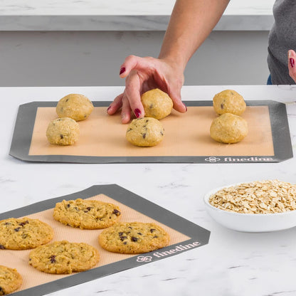 Fine Dine - Silikon-Backmatten-Set grau 