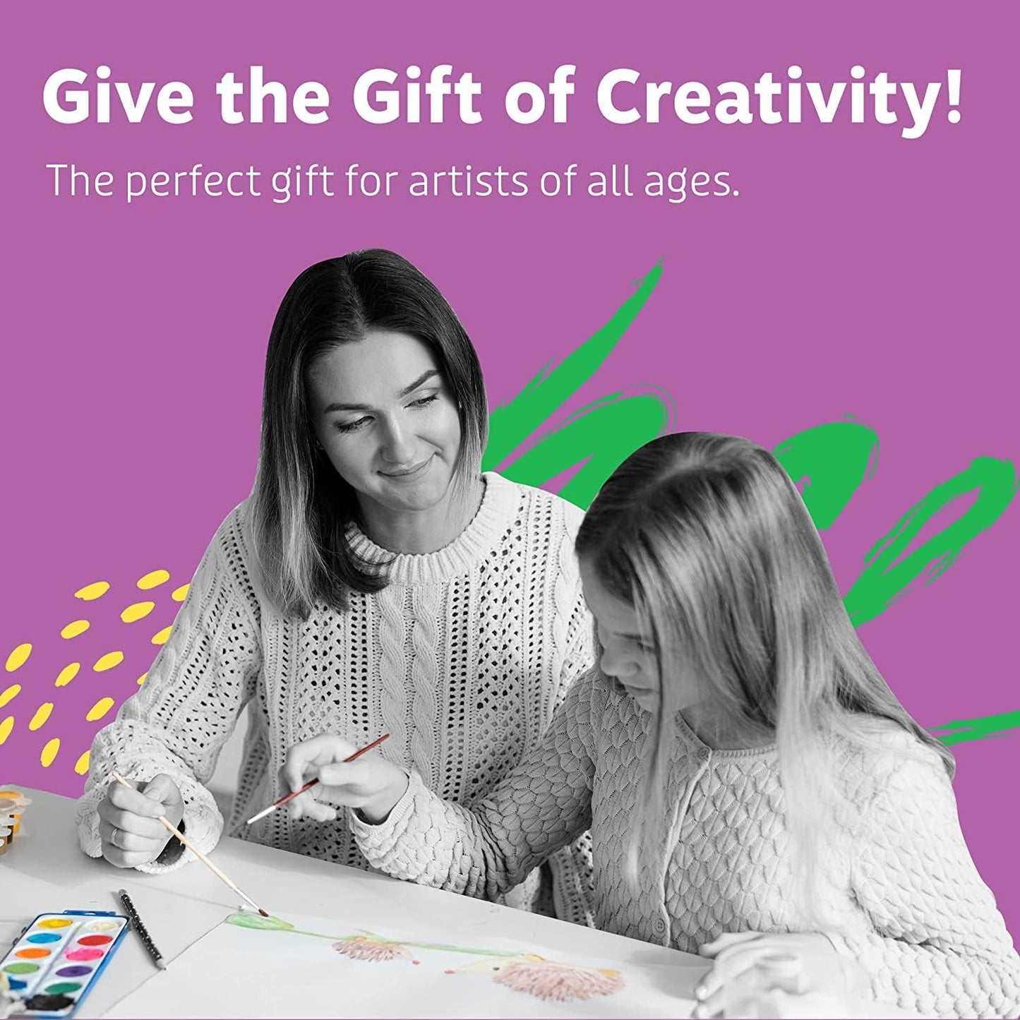 Artlicious Paint Brushes - Acrylic & Detail Brushes for Kids Rock & Miniature Painting 10/15 Pack