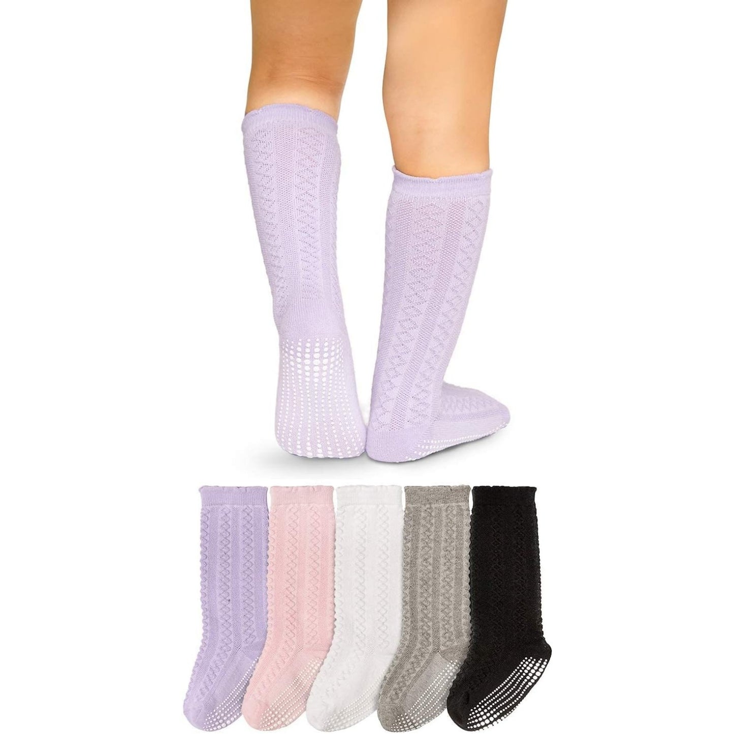 Knee Socks Long Socks - Baby Toddler Infant - Non-Slip Non-Slip