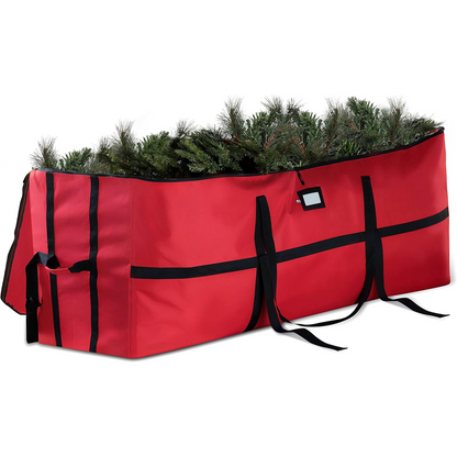 Zober Christmas Tree Storage Bag - 9 Ft, Waterproof, Tear-Proof Oxford Fabric, Zippers & Durable Straps (Red)