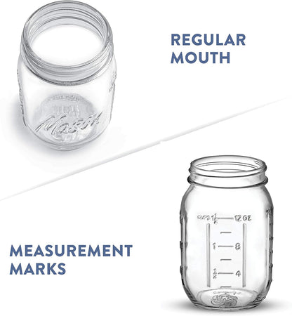 Paksh Mason Jars 16oz, 6-Pack – Regular Mouth Glass Jars with Lids, Airtight for Canning & Storage