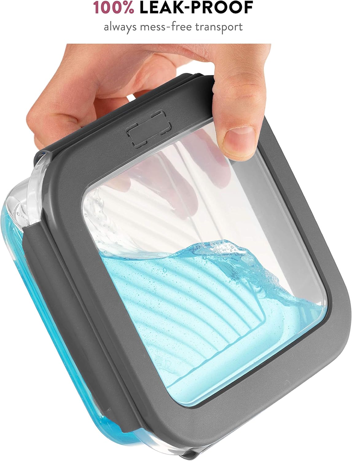 FineDine Food Storage Containers with Lids – 40-Piece Airtight, BPA-Free, Leakproof, Microwave & Freezer Safe (Gray)