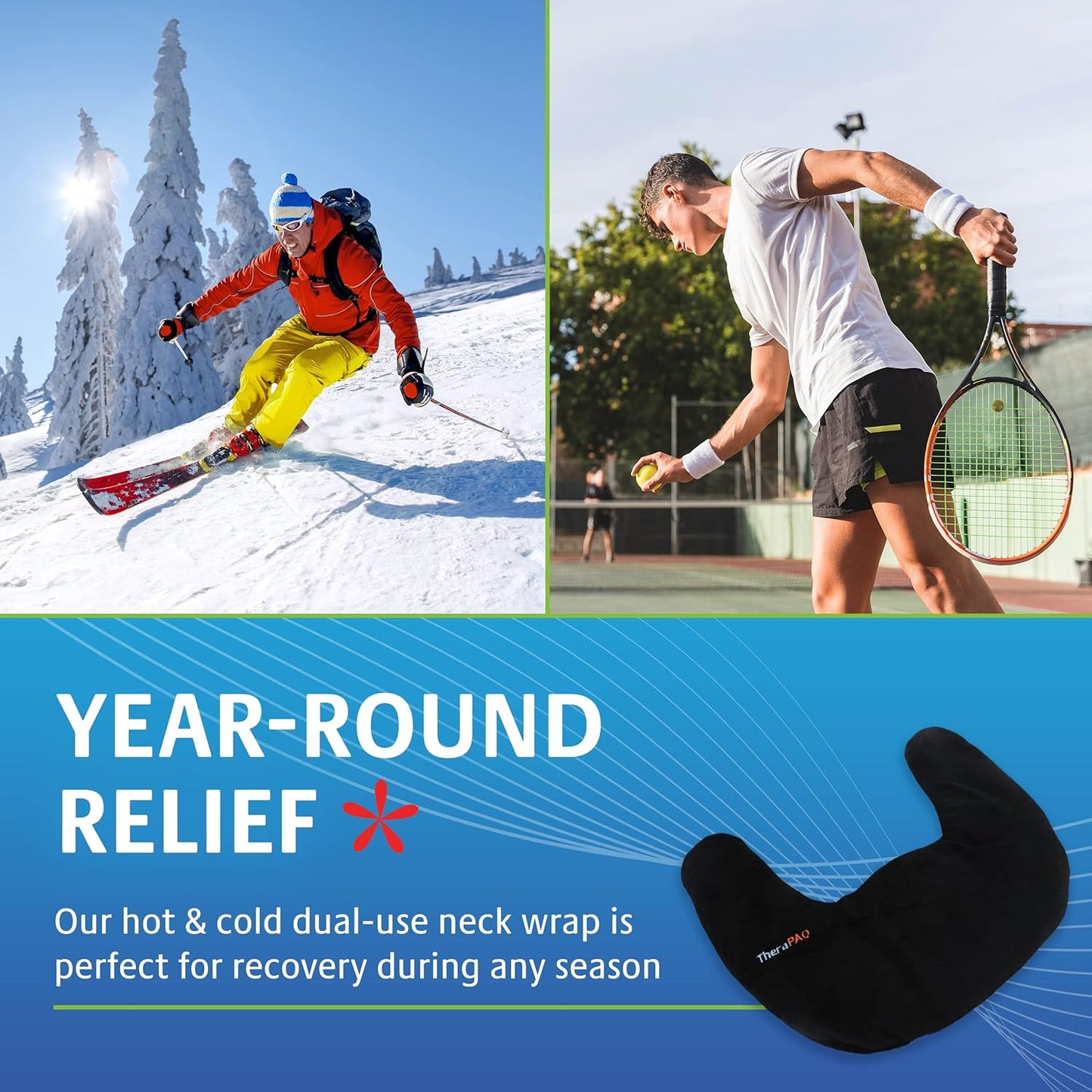 Weighted Heating Pad for Neck and Shoulders – Microwavable Warmer for Headaches and Soreness, Reusable, Black