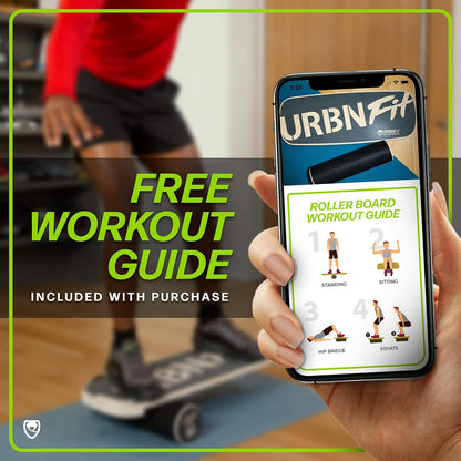 URBNFit Wooden Balance Board - Wobble Board for Skateboard, Hockey, Snowboard & Surf Training, Core Stability Workout Guide