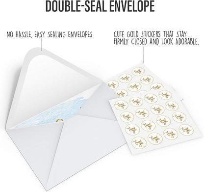 Thank You Cards Watercolour 48 Pack