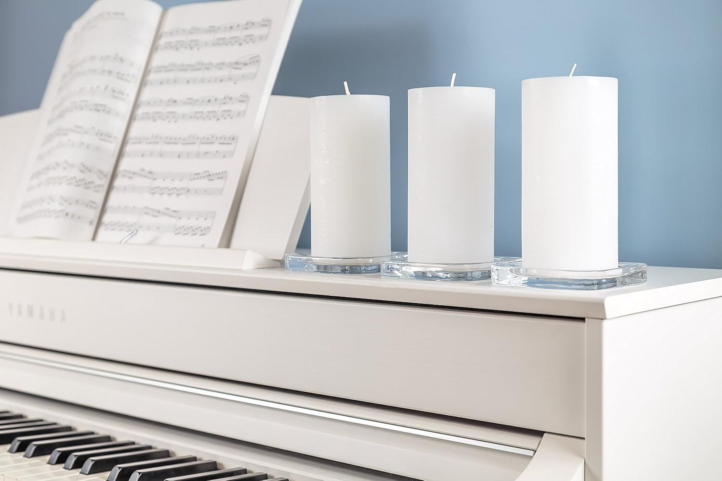 Melt Candle Pillar Candles, 3-Pack, Unscented for Home, Church, Weddings, 3" x 6", White