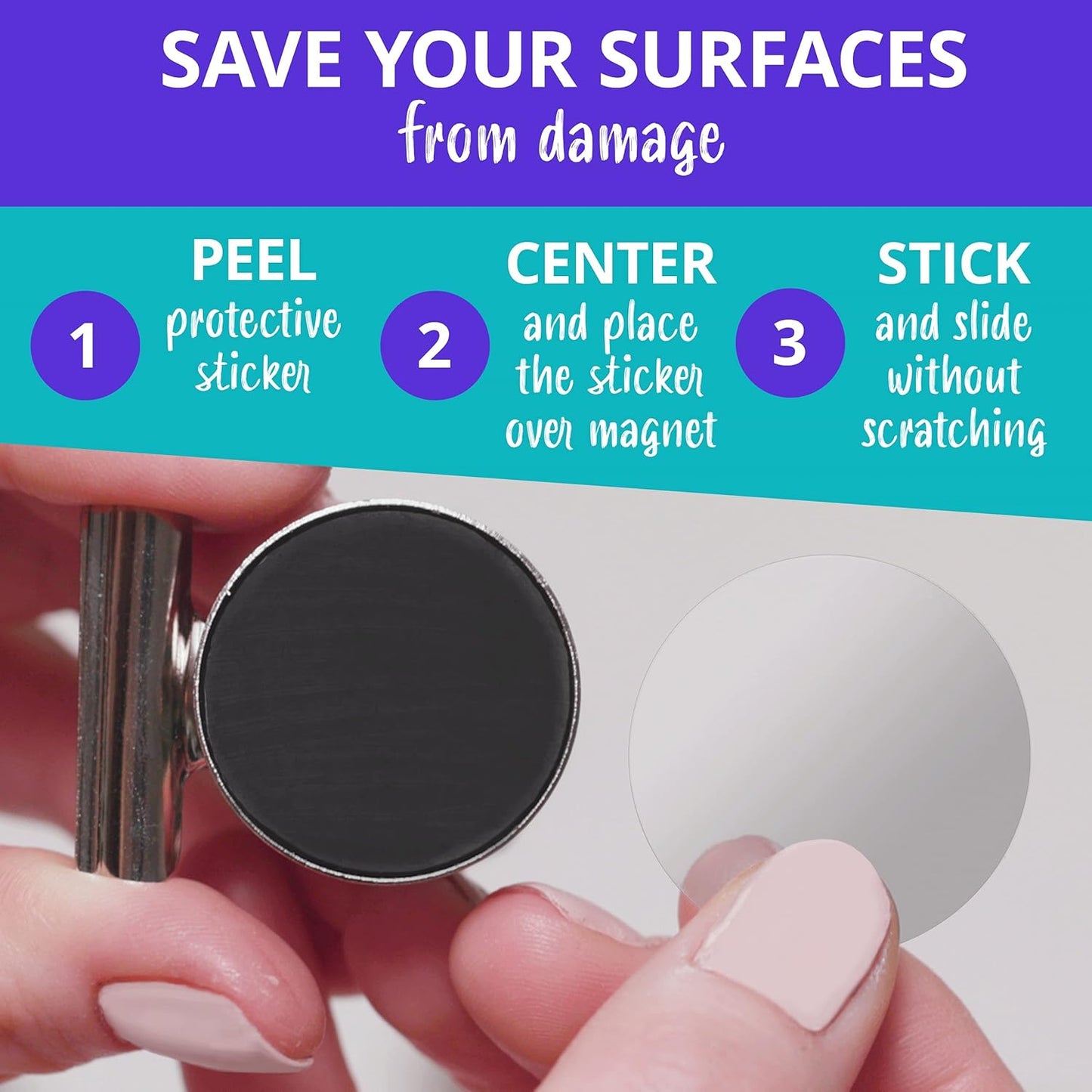 Papercode Magnetic Clips for Whiteboards & Fridges – 12-Pack Scratch-Free Heavy-Duty Clips, Free Notepad