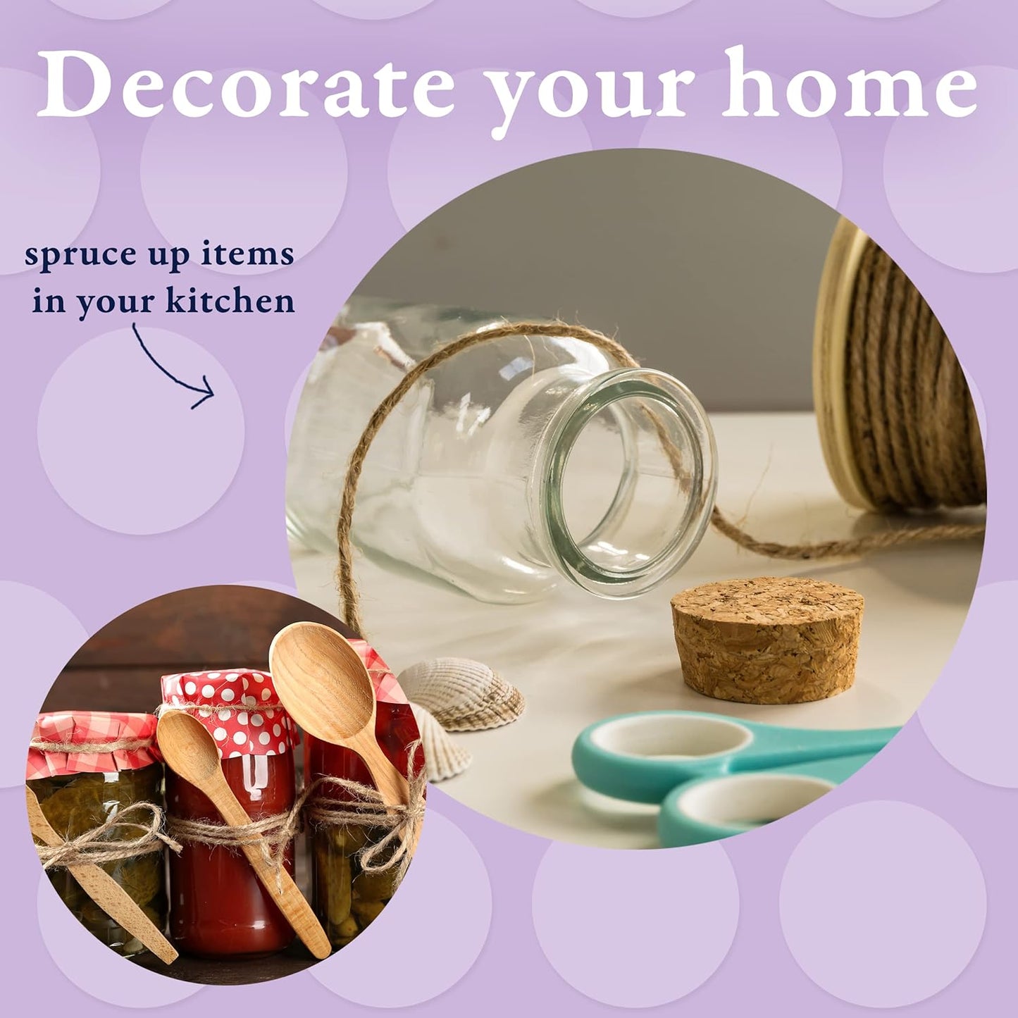 BeCraftee Jute Twine – Heavy Duty Hemp Twine for Crafts, Gardening & Gift Wrapping 656ft, 2mm