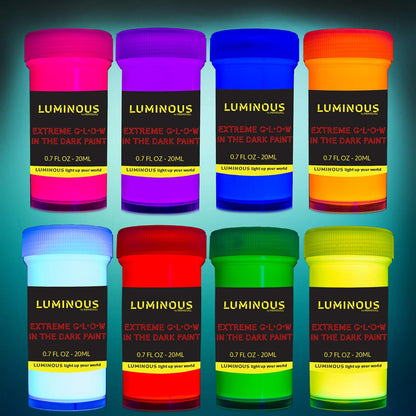 Individuall Extreme Glow in The Dark Colours Set | Neon Glow Colours that Glow in the Dark