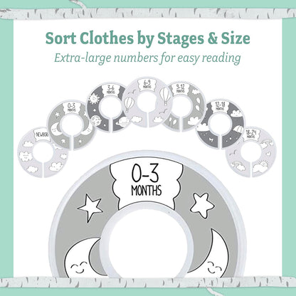 Baby Velvet Baby Hangers with Closet Dividers – Non-Slip Nursery Organizer for Infants