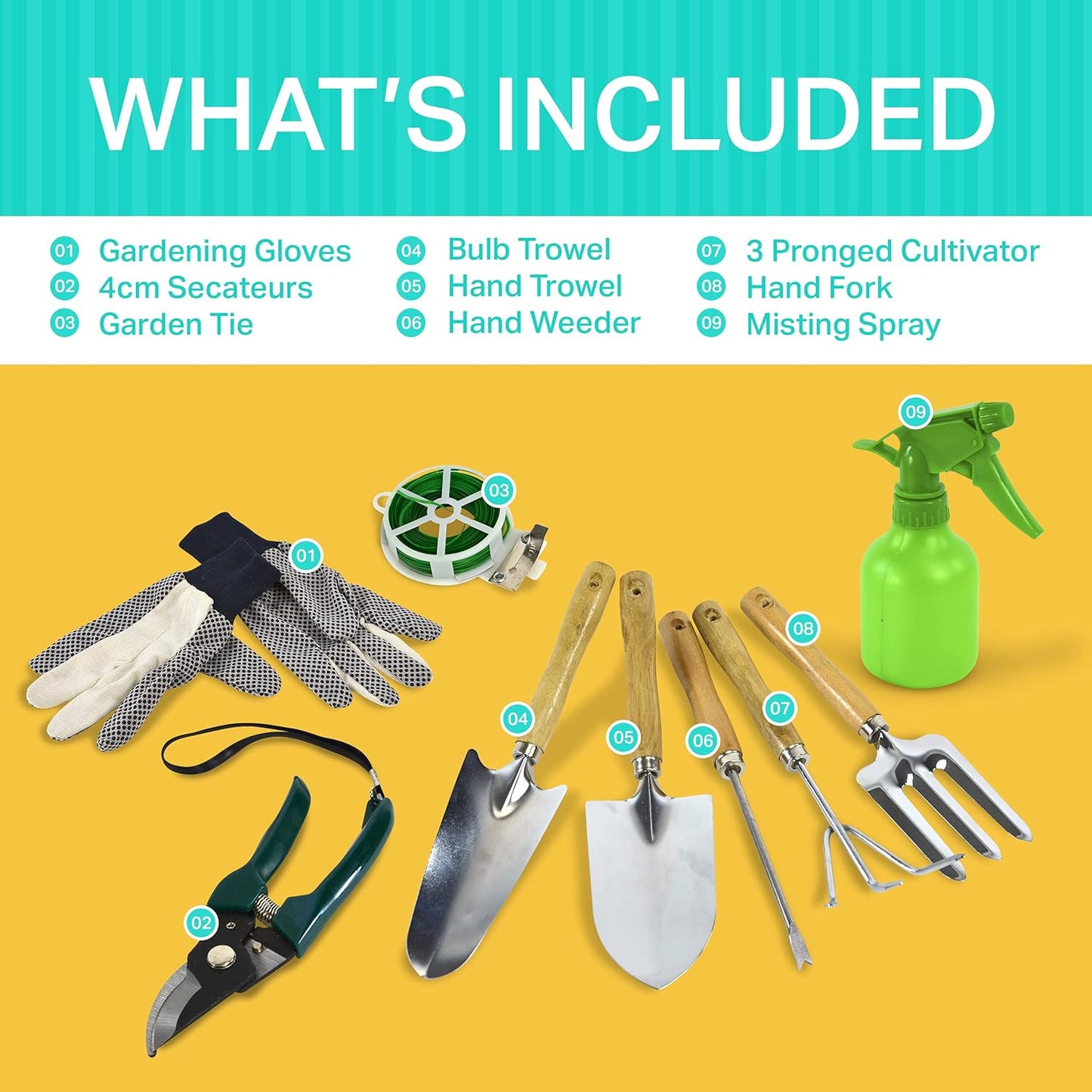 Plant Theatre Gardening Tool Bag - Oxford, Waterproof, Included Tools