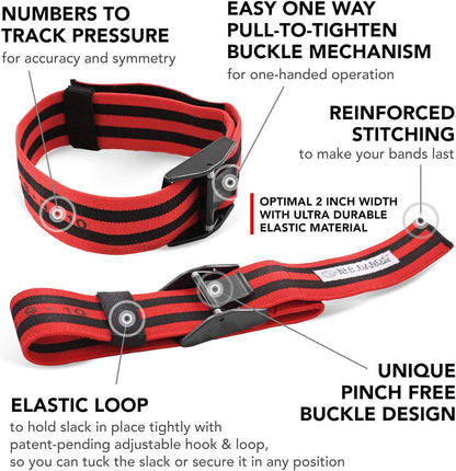 BFR Bands – Occlusion Training Resistance Bands for Gym & Weight Lifting, Increase Muscle Mass