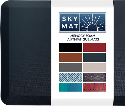 Sky Solutions Anti-Fatigue Mat - 3/4" Cushioned, Non-Slip, Waterproof, Stain-Resistant (Grey)